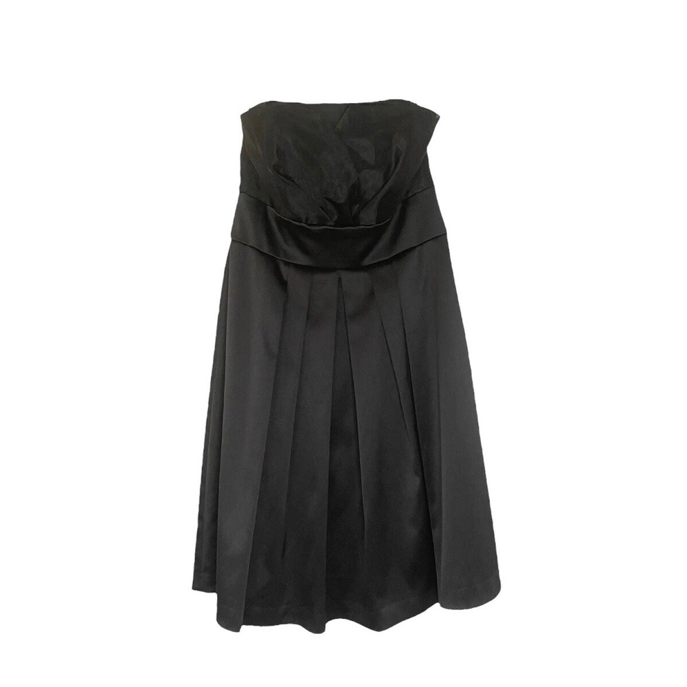 White House Black Market Women's‎ Dress Size 2 Strapless A-Line Black Formal